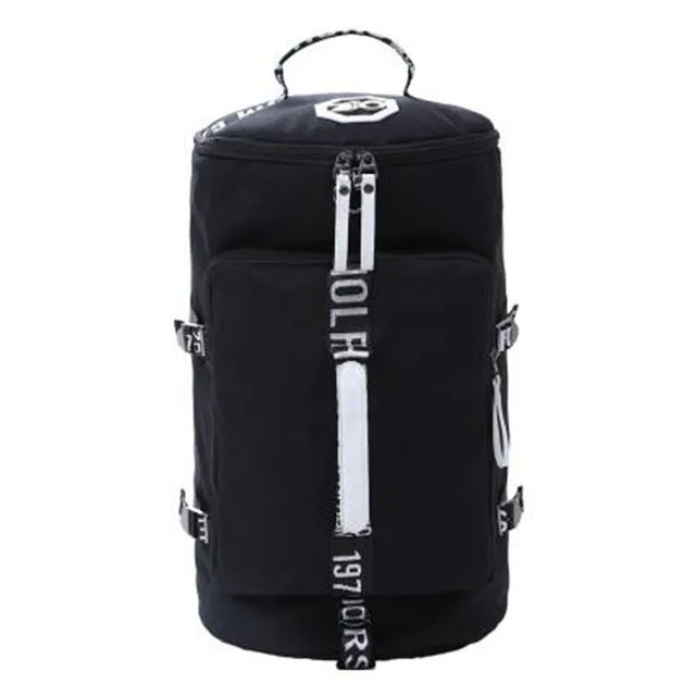 2018 Multifunctional Canvas Portable Sports Gym Backpack Shoulder Bag  Men And Women Yoga Package Cylinder Package Gym Bag