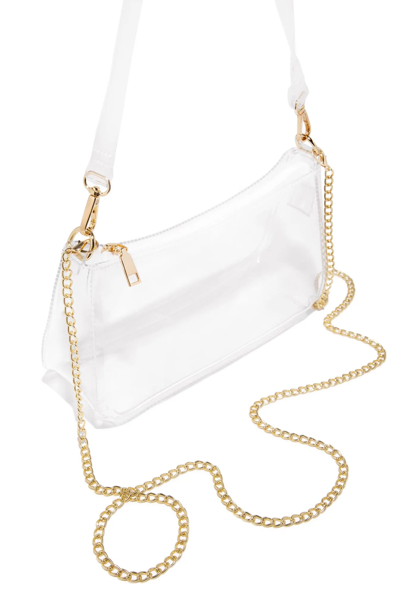 Always Trendy Clear Shoulder Crossbody Bag - Clear