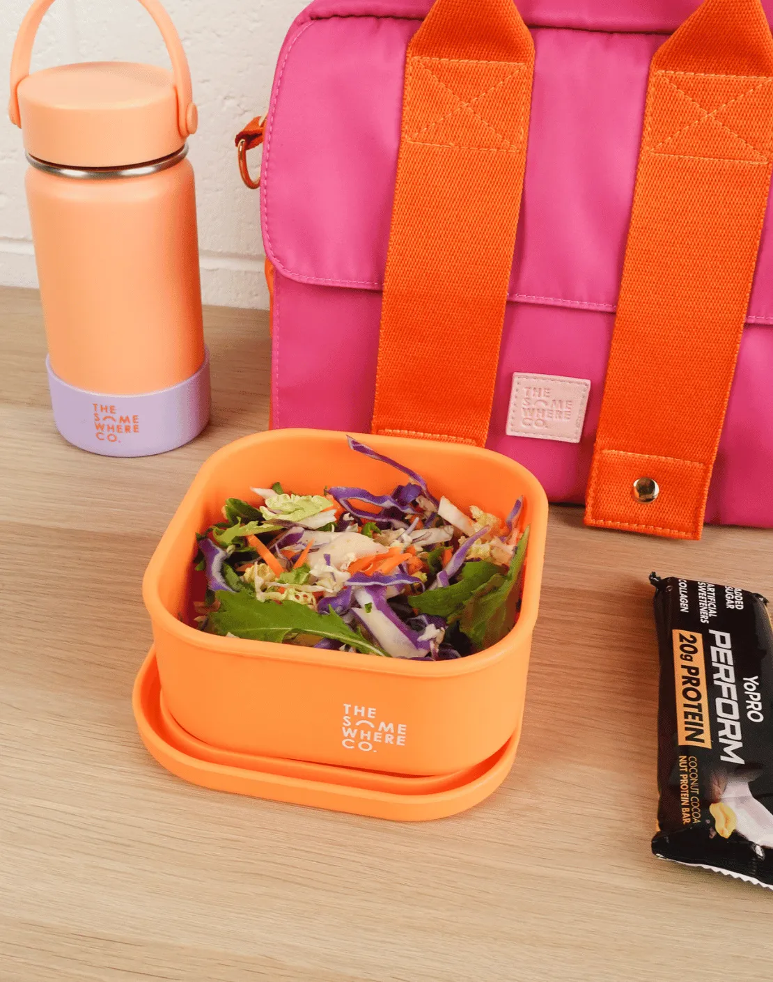 Apricot Square Silicone Lunch Box