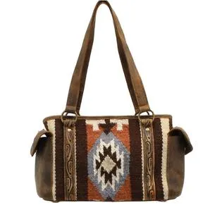 Ariat M&F Women's Brown Stachel Blanket Tooled Bag