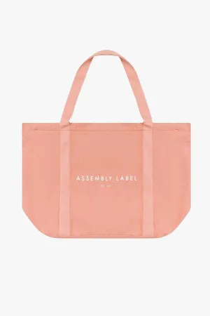 Assembly Label Linen Coral Tote Bag