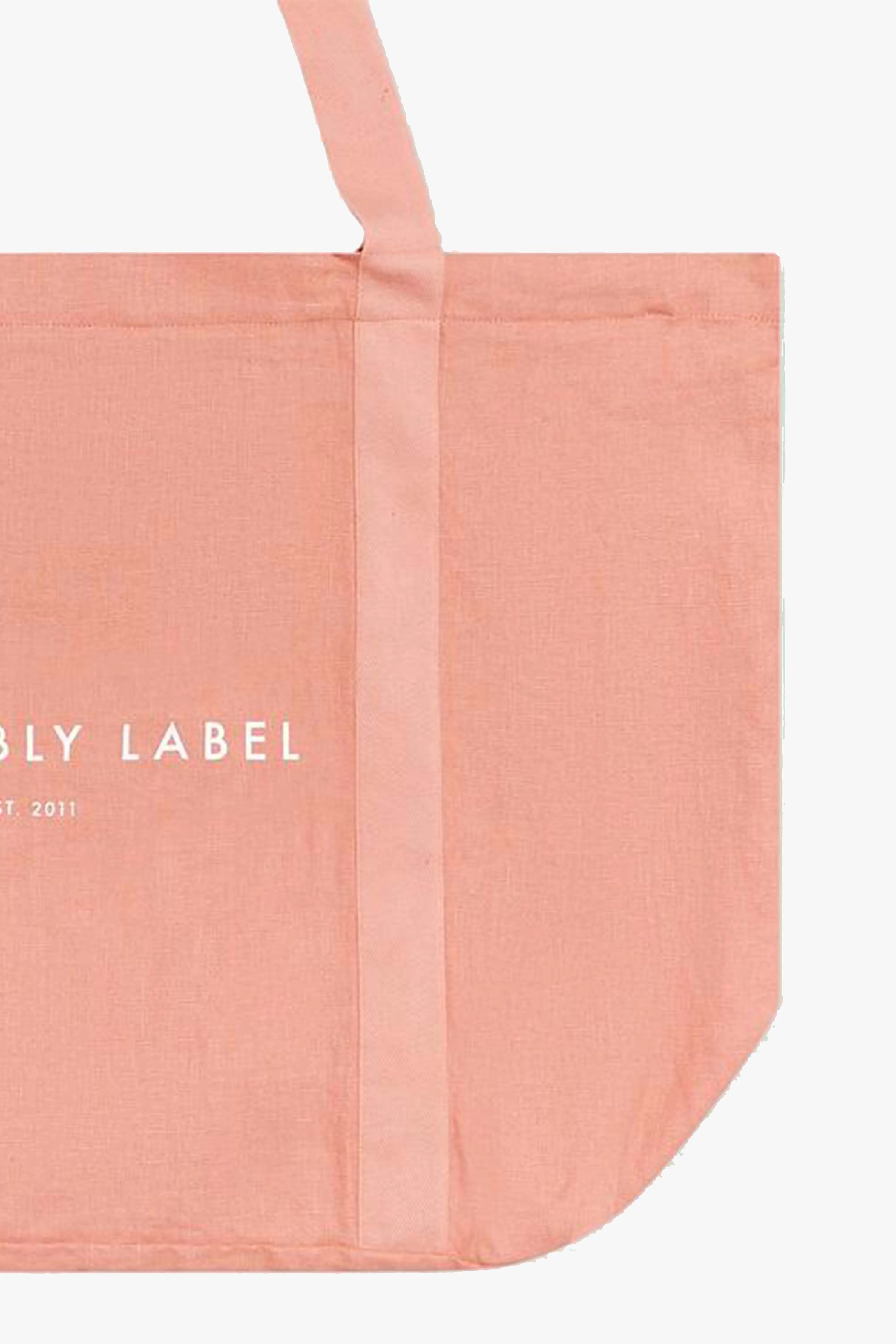 Assembly Label Linen Coral Tote Bag