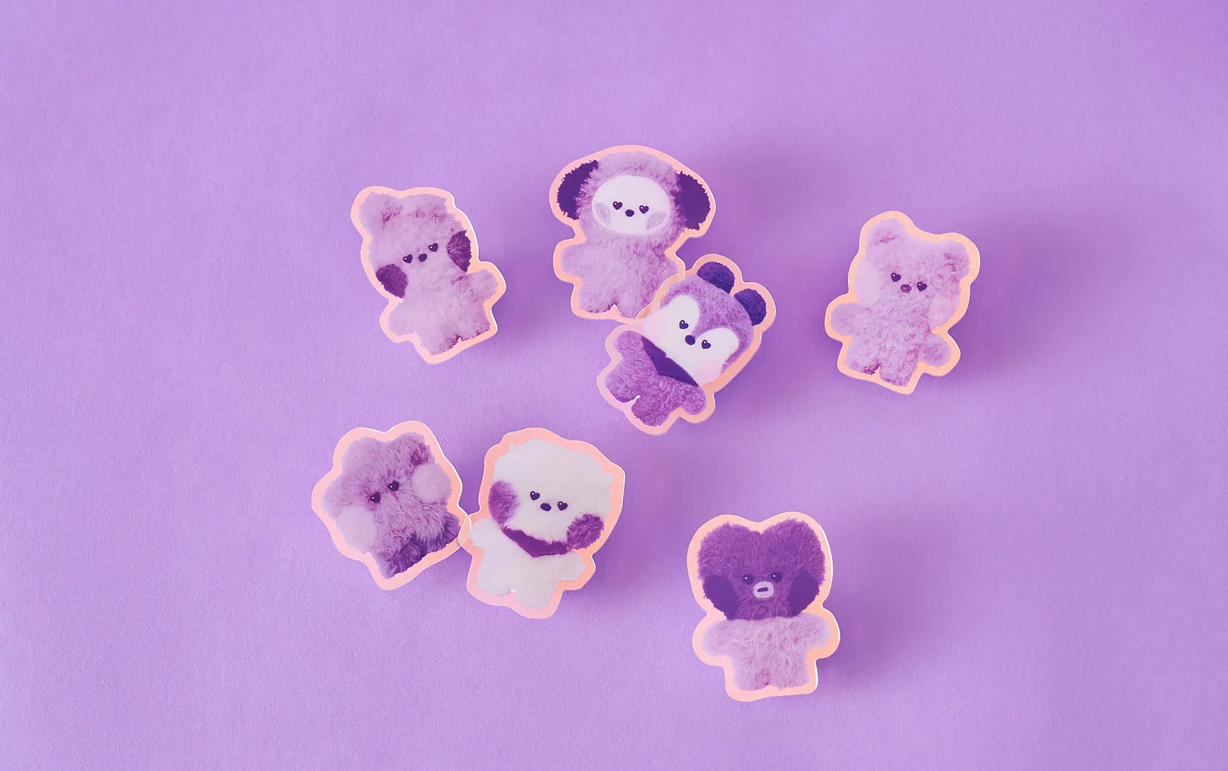 BT21 KOYA MININI PURPLE OF WISH ACRYLIC MAGNETIC CLIP