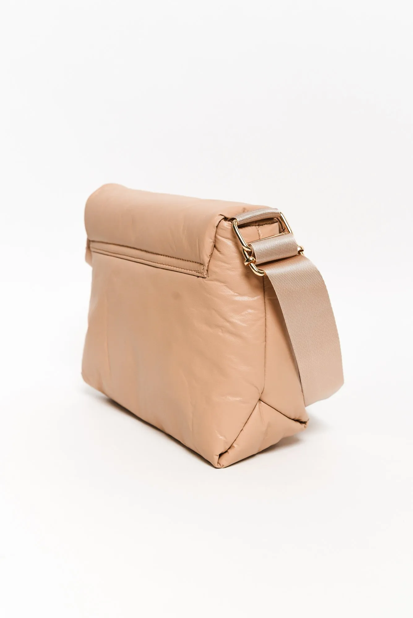 Casa Beige Puffer Crossbody Bag