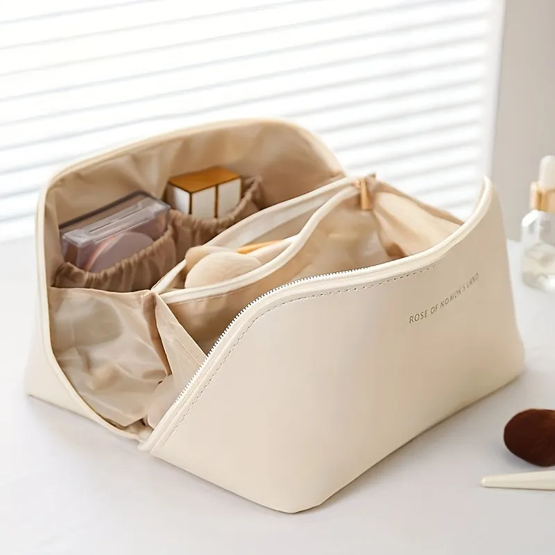 Large Capacity Waterproof PU Makeup Bag for Travel  Beauty