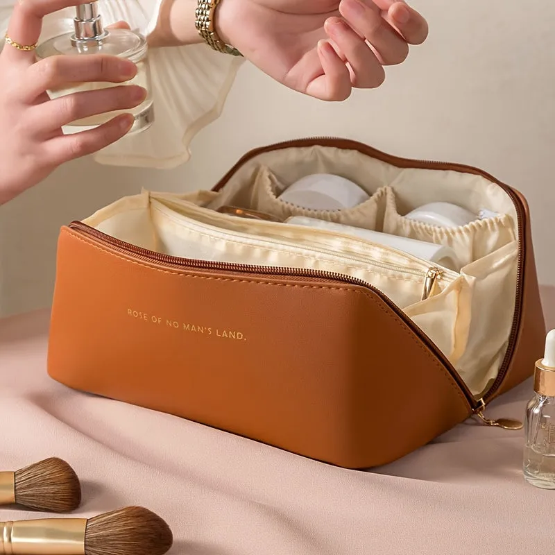 Large Capacity Waterproof PU Makeup Bag for Travel  Beauty