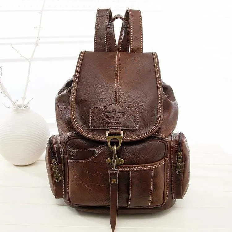 Leather vintage backpacks