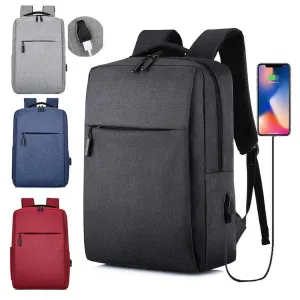 MRoyale™ Men's Slim Laptop Backpack w/ USB Charging Port for Business/School