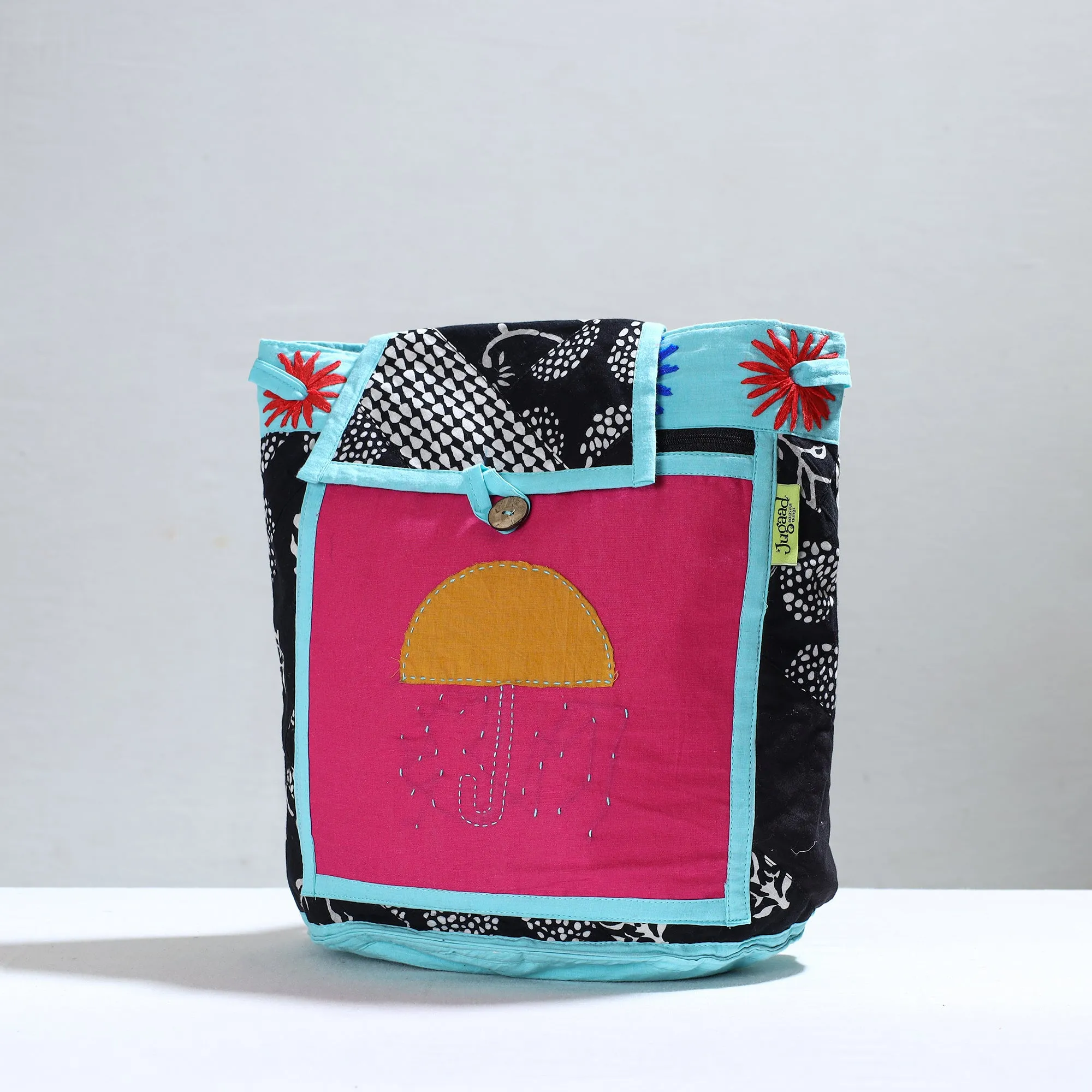 Multicolor - Jugaad Patchwork Handmade Pithu Bag 105