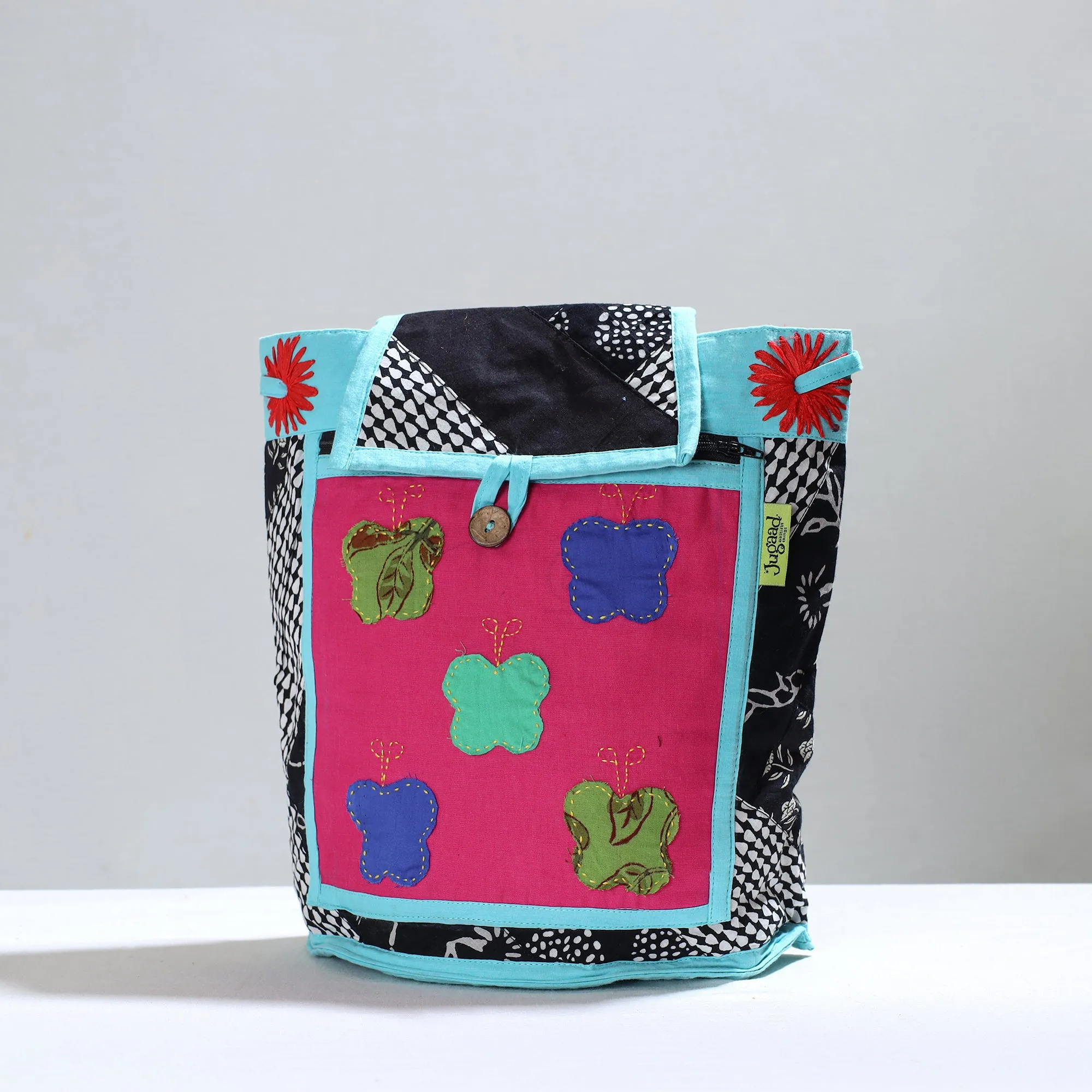 Multicolor - Jugaad Patchwork Handmade Pithu Bag 85