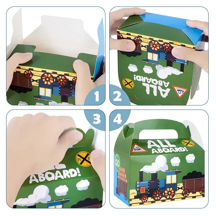 Party Favor Box | All Aboard Train | 12 Pcs