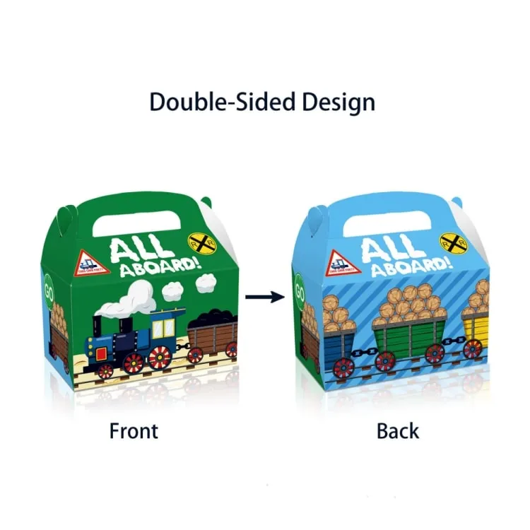 Party Favor Box | All Aboard Train | 12 Pcs