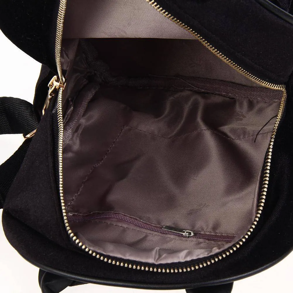 Petite Velvet Designer Backpack Soft Backpack