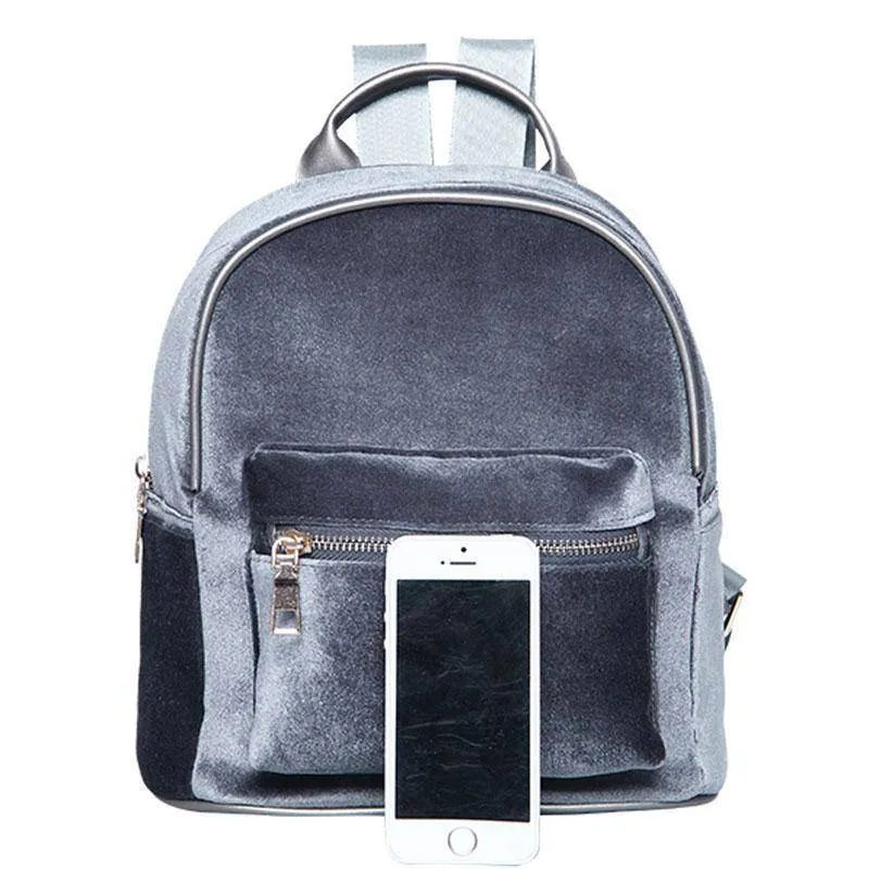 Petite Velvet Designer Backpack Soft Backpack