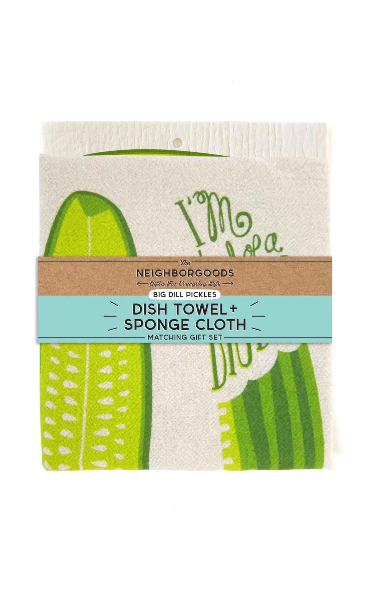 Pickle Tea Towel and Sponge Cloth Gift Set