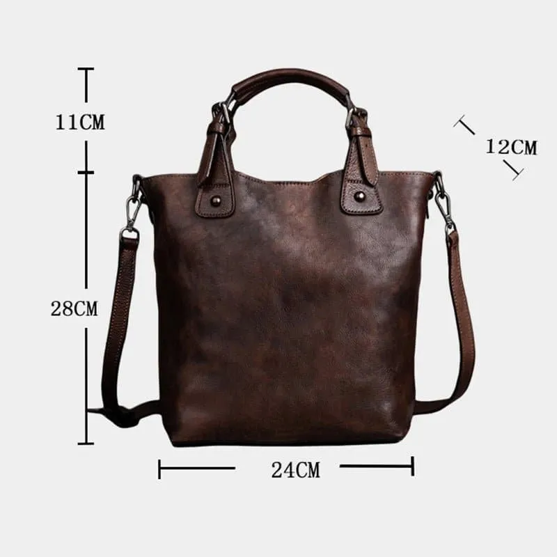 Retro Style Leather Shoulder Bag