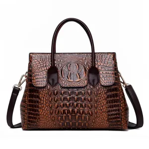 Soft Real Crocodile Leather Handbag For Women