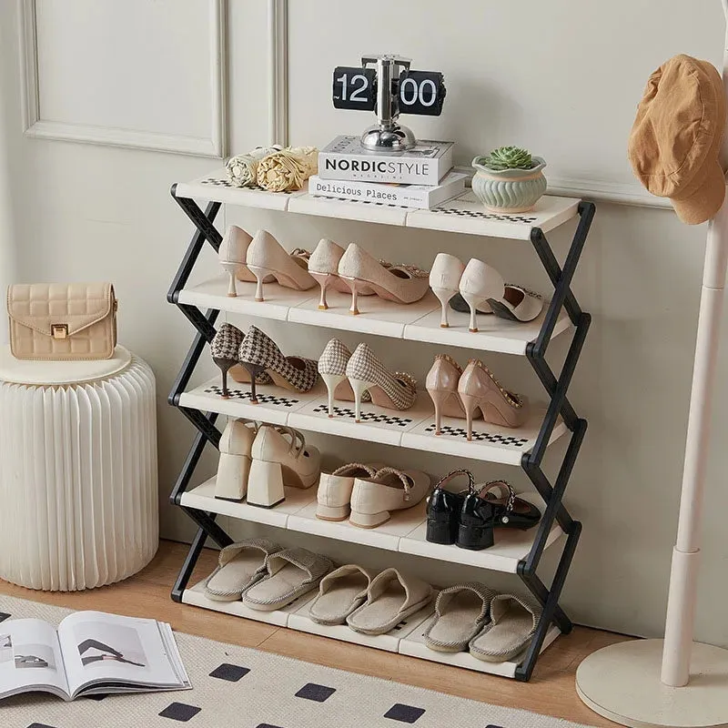 SPACE SAVING FOLDABLE SHOE RACK