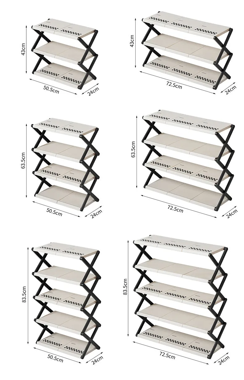 SPACE SAVING FOLDABLE SHOE RACK