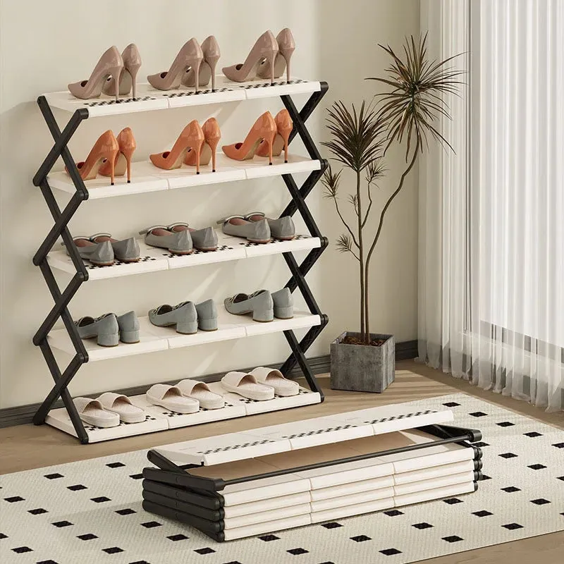 SPACE SAVING FOLDABLE SHOE RACK