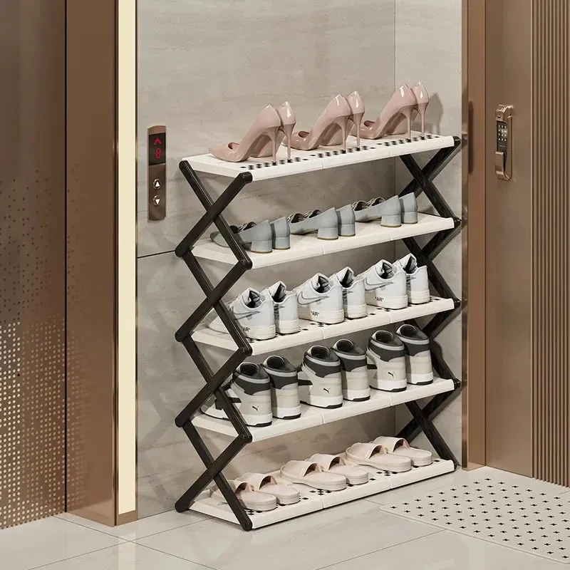 SPACE SAVING FOLDABLE SHOE RACK