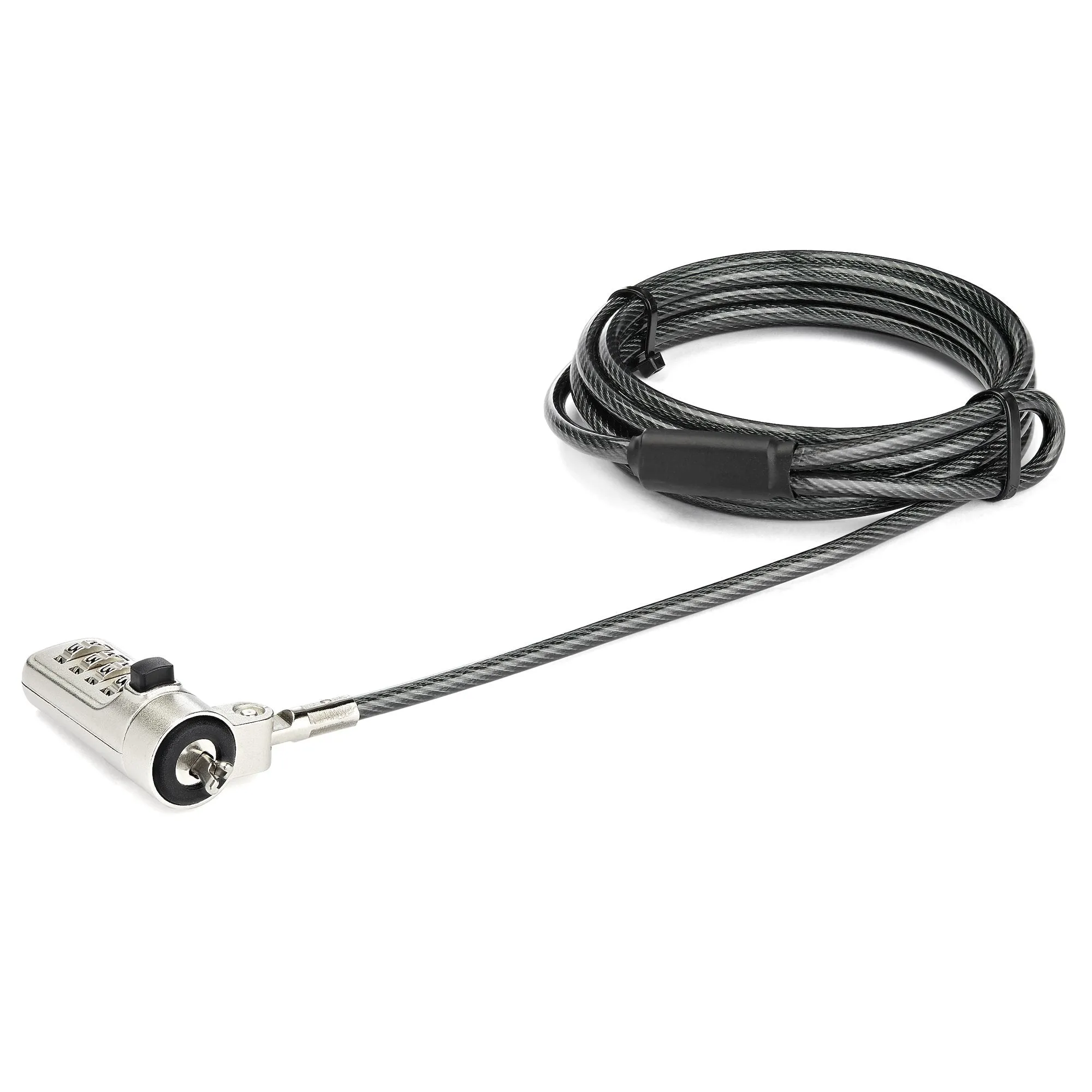 Startech.Com 6.5? (2M) Laptop Cable Lock, 4 Digit Combination Laptop/Desktop Security Cable Lock For Wedge Slot Computer