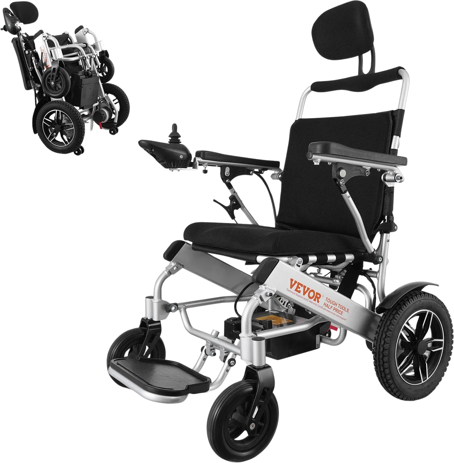 Vevor Electric Wheelchair 20" Width Foldable with 300 lbs. Capacity 3.7 MPH 12.5 Mile Range New